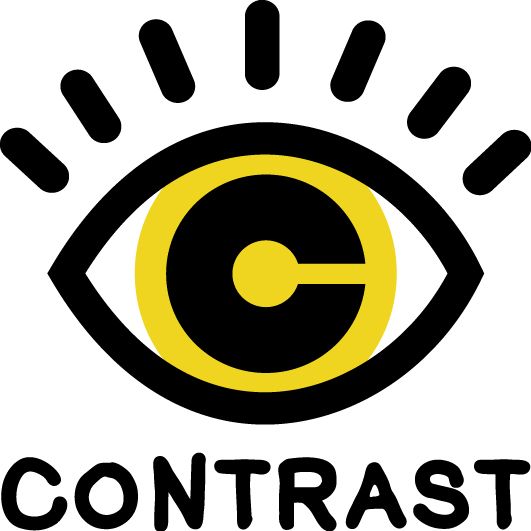 Logo vom Contrast - ein gezeichnetes Auge mit einem C als Pupille